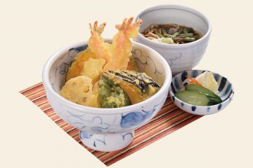 海老と旬野菜の天丼セット