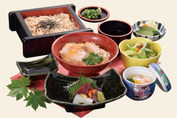 ミニひれかつ丼刺身膳